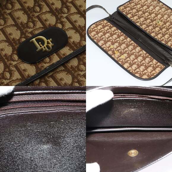 DIOR Trotter Canvas Shoulder Bag Brown - Picture 11 of 12